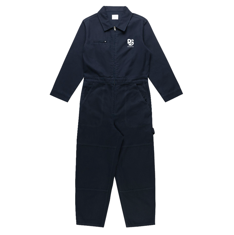 Women's navy blue coverall with an embroidered DOD DIP logo 