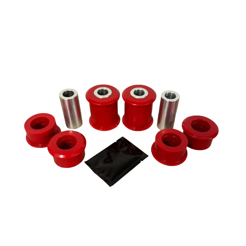 4x Complete Polyurethane red Bushings for the Front Upper Wishbone Suspension Arms