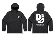 Black hooded jacket with 'Destroy or Die' logo on front and back, on a white background.
