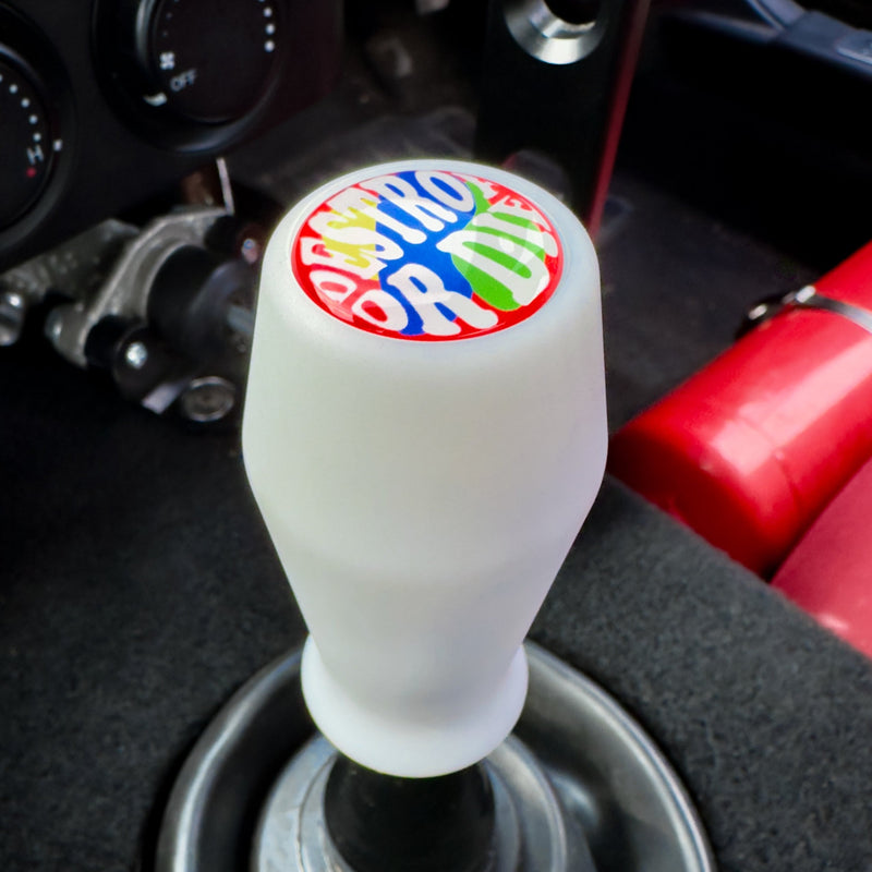 Destroy or Die Diamond Shift Knob White