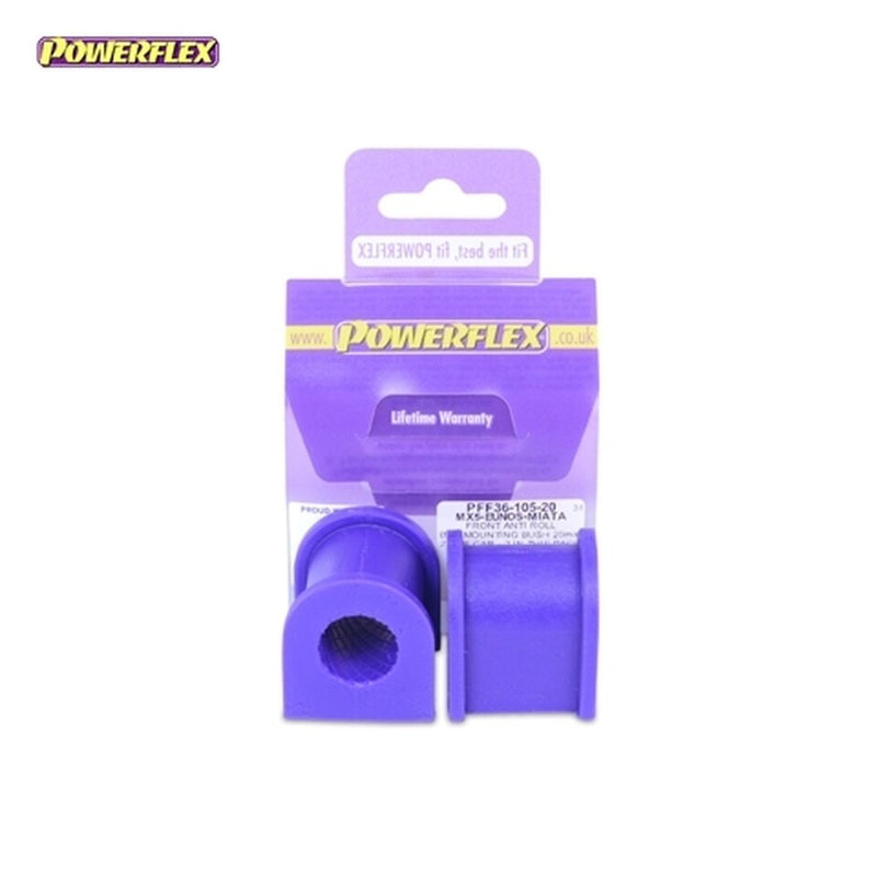 Powerflex Front Anti Roll Bar Mounting Bushes 20mm - Mazda MX-5, Miata, Eunos Mk1/Mk2 NA/NB (1989-2005) - PFF36-105-20