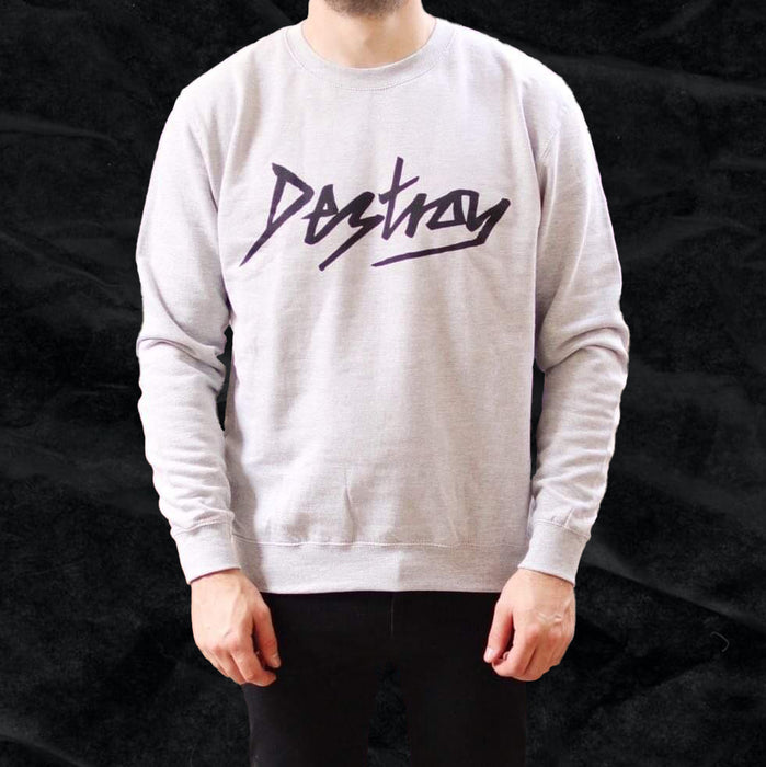 Destroy or Die OG original logo grey jumper sweater