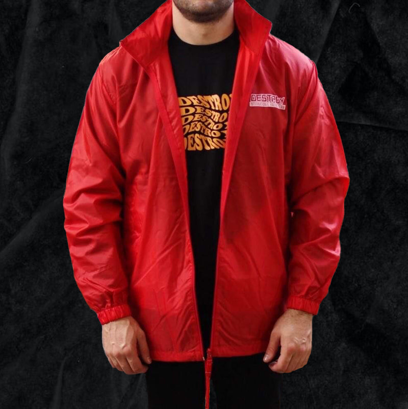 Destroy or Die International Racing Team Red windbreaker raincoat