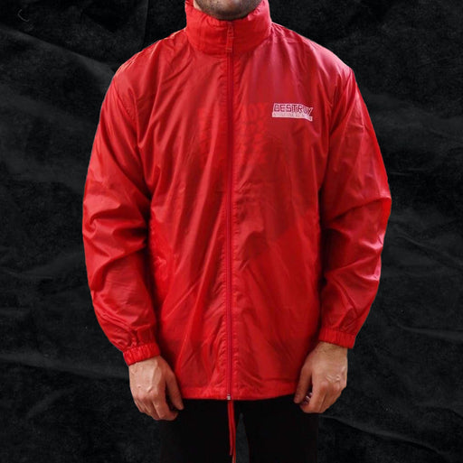 Destroy or Die International Racing Team Red windbreaker raincoat